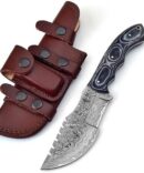 EVET20231 Custom Handmade Damascus Steel 10 Inches Tracker Knife